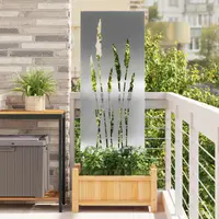 vidaXL Ecran de intimitate pentru grădină Floral Argintiu 50 x 140 cm