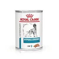 ROYAL CANIN VD Hypoallergenic, XS-XL, dietă veterinară, conservă hrană umedă câini, alergii alimentare (pate), 400g