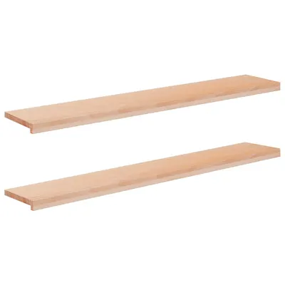 vidaXL Pervazuri 2 buc. natural 160 x 25 x 2 cm Lemn de fag masiv