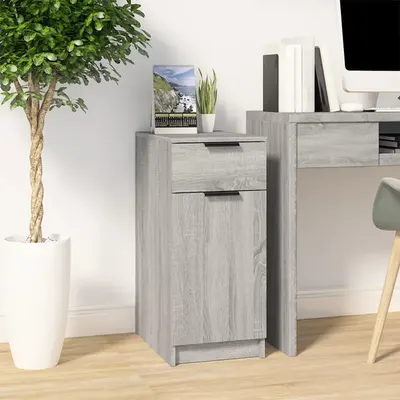 vidaXL Dulap de birou, gri sonoma, 33,5x50x75 cm, lemn prelucrat