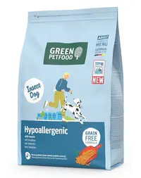 GREEN PETFOOD InsectDog Hypoallergenic 3kg hrană hipoalergenică câini, cu insecte