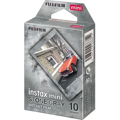 Fujifilm set 10 bucati film instant Stone Grey pentru aparat foto Instax Mini - Default Title