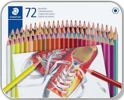 Creioane colorate Staedtler Comic 175 - 72 culori, in cutie metalica