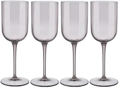 Set pahare de vin Blomus - Fuum, 280 ml, 4 buc, maro fumuriu