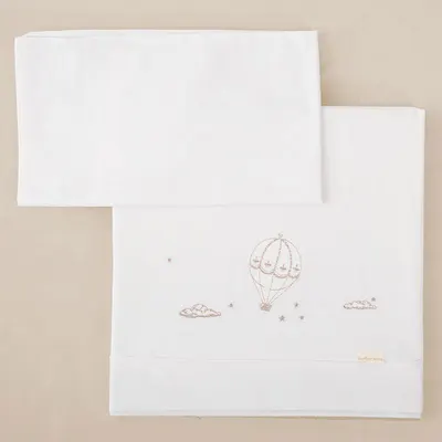 Set de cearșafuri pentru bebeluși Bimbidreams - Noe, 3 piese, 60 x 120 cm