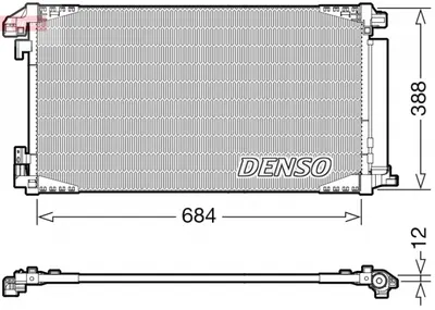 Radiator AC condensator cu uscator potrivit TOYOTA C-HR 1.2 10.16