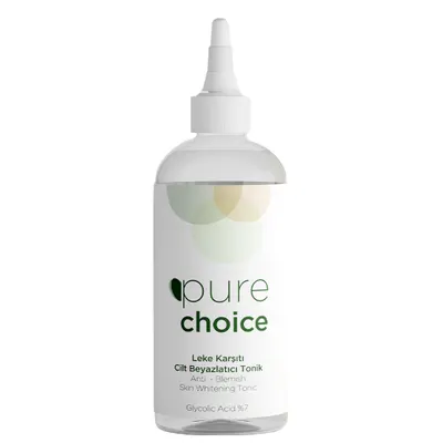 Tonic facial anti-pete si anti-roseata cu Acid Glicolic 7%, 200ml, Pure Choice