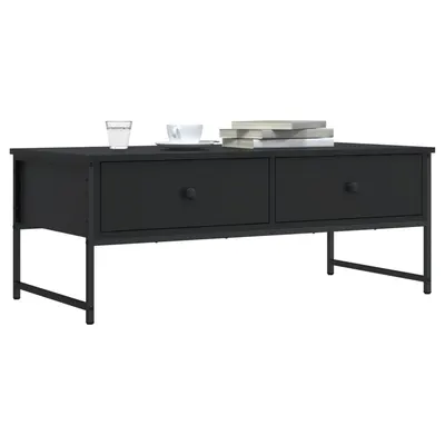 vidaXL Măsuță de cafea, negru, 101x49x39,5 cm, lemn prelucrat