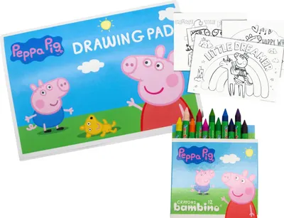 Set creativ Bambino Premium Peppa Pig - Carte de colorat și creioane cerate