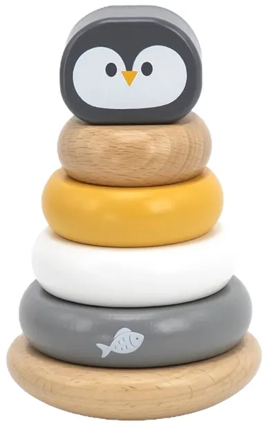 Jucărie din lemn pentru înşirare Viga Polar B - Micul Pinguin (Turnul din Hanoi)