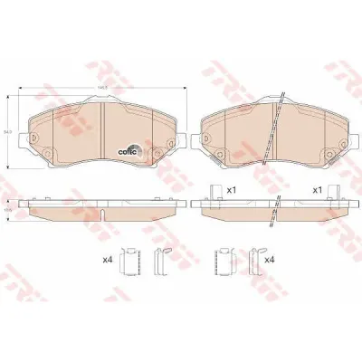 Set placute frana, frana disc TRW GDB4605
