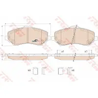 Set placute frana, frana disc TRW GDB4605