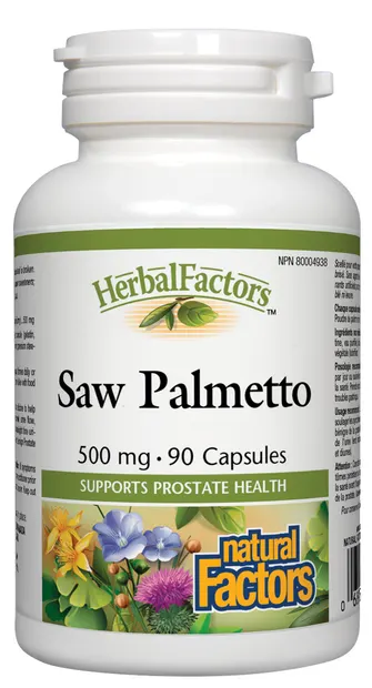 Herbal Factors Saw Palmetto, 500 mg, 90 capsule, Natural Factors
