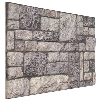 vidaXL Panouri de perete 10 buc. 100 x 50 cm Gri și alb Spumă EPS
