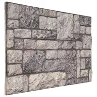 vidaXL Panouri de perete 10 buc. 100 x 50 cm Gri și alb Spumă EPS
