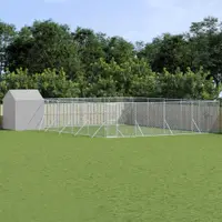 Gossi padoc exterior cu acoperis argintiu 10x10x2,5 m otel galvanizat