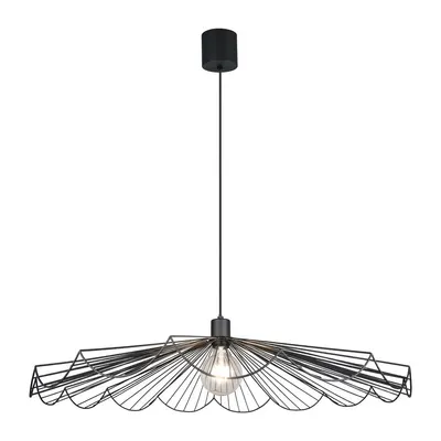 Lustră neagră din metal cu abajur din metal ø 80 cm Margarita – Reality