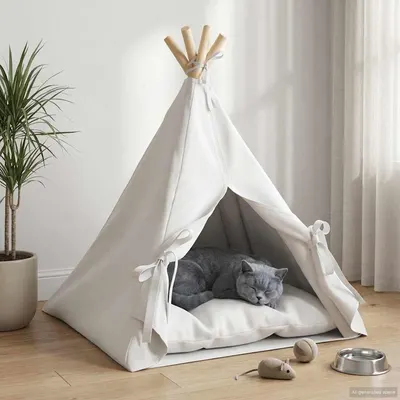 vidaXL Încape pentru animale de companie cu pernă Alb 50 x 50 x 60 cm