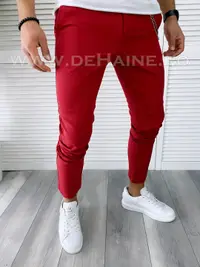 Pantaloni barbati casual regular fit rosii B1750 F3-5 /8-5 E ~