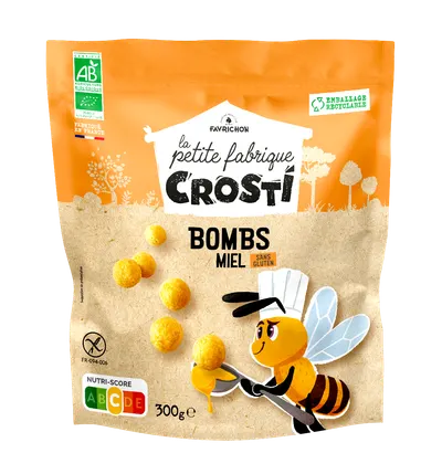 Bilute expandate bio cu miere pentru copii, 300g, Crosti