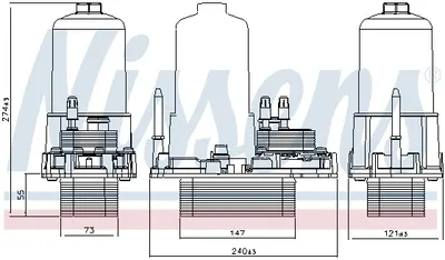 Termoflot Radiator Ulei (147x73x55) Citroen C5 Iii, C6; Jaguar S-Tip, Xf, Xj; Land Rover Discovery Iii, Discovery Iv, Range Rover Sport; Peugeot 407, 407 Sw, 607 2.7d Dupa 2004