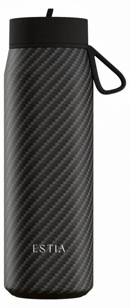 Sticlă termică cu mâner Estia Pulse - Fibra de carbon, 500 ml