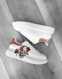 Adidasi dama casual alb cu roz FCL705 T13-3