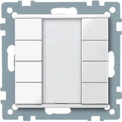 Buton KNX, 8 clapete, Alb Intens, Sistem M