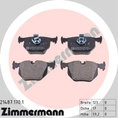 Set placute frana, frana disc ZIMMERMANN 21487.170.1