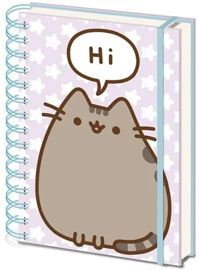 Carnet de notițe Animație piramidală: Pusheen - Pusheen Says Hi, format A5