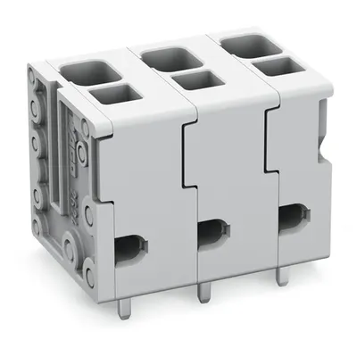 PCB terminal block; 4 mm²; Pin spacing 7.5 mm; 6-pole; Push-in CAGE CLAMP®; 4,00 mm²; gray