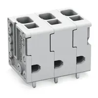 PCB terminal block; 4 mm²; Pin spacing 7.5 mm; 6-pole; Push-in CAGE CLAMP®; 4,00 mm²; gray