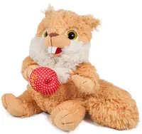 Jucărie de pluș Amek Toys - Veveriță cu ciupercă, 45 cm