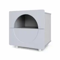 Noptiera Moderna Minimalista cu spatiu de depozitare - gri