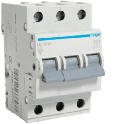 Disjunctor 3P, 3A, 6kA, C, 3M