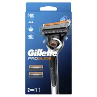 Aparat de ras pentru barbati Gillette ProGlide, 1 Aparat de ras Gillette cu 5 lame, Rezerve aparat de ras, cu maner FlexBall si Trimmer de precizie