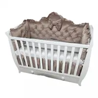 Aparatori matlasate din catifea Deseda Lux 120x60 cm bej