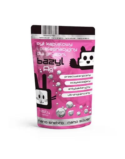 BAZYL Ag+ Pulbere igiena rozatoare din bentonita 450 g