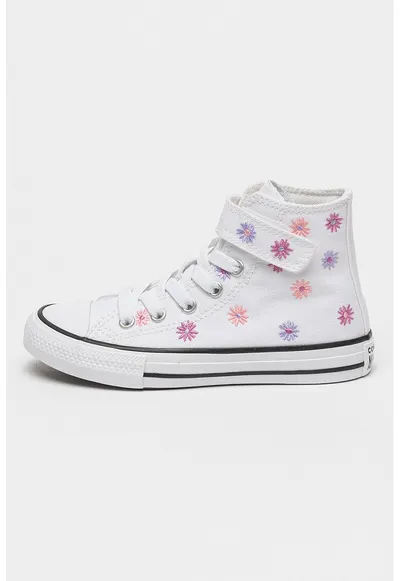 Pantofi sport din panza cu banda velcro Chuck Taylor - Alb/Violet