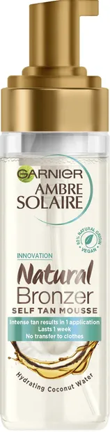 Garnier Ambre Solaire Spumă pentru bronzare artificială Natural Bronzer, 200 ml