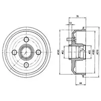 Tambur frana DELPHI BF229