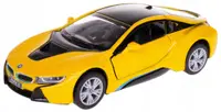 Mașinuță metalică Kinsmart - BMW I8, 1:34, galben