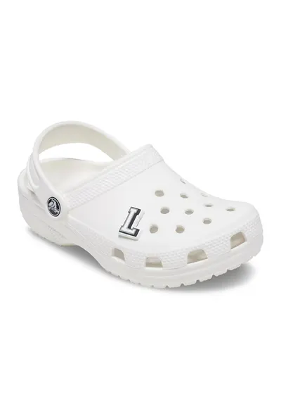 Talisman litera Jibbitz™ - Negru - Alb - Gri cenusiu - Universal