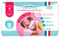 Scutece chilotel hipoalergenice 8-15kg marimea 4 BIO, 36 bucati, Carryboo