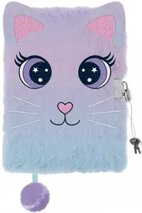 Jurnal de pluș cu lacăt St. Majewski - Pastel Cat