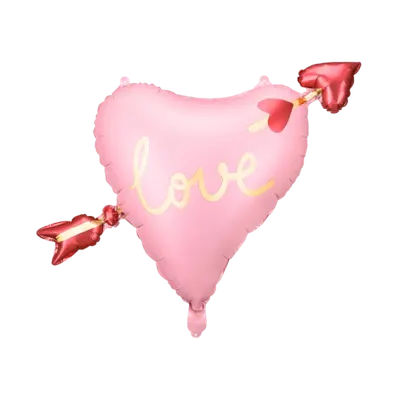 Balon folie inima roz love 66x48 cm