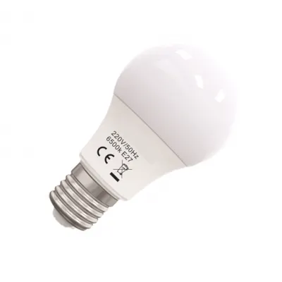 Bec Led Eco E27, model glob A55, 9W, 6400K, lumina rece