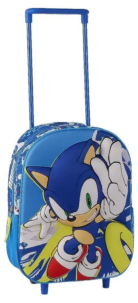 Ghiozdan 3D pentru grădiniță cu roți Cerda Sonic