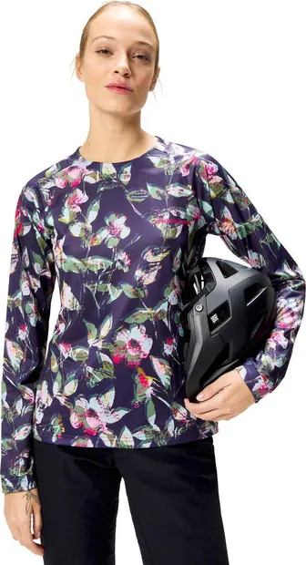 Bluză cu mâneci lungi pentru ciclism damă Endura Floral Ltd în culoarea bramble