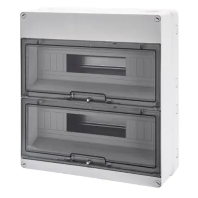 Enclosure - Walls With Perforation Centres - Pre-Arranged For Terminal Block - (18x2) 36m Ip55